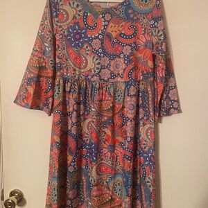 Paisley Print Women's Dress